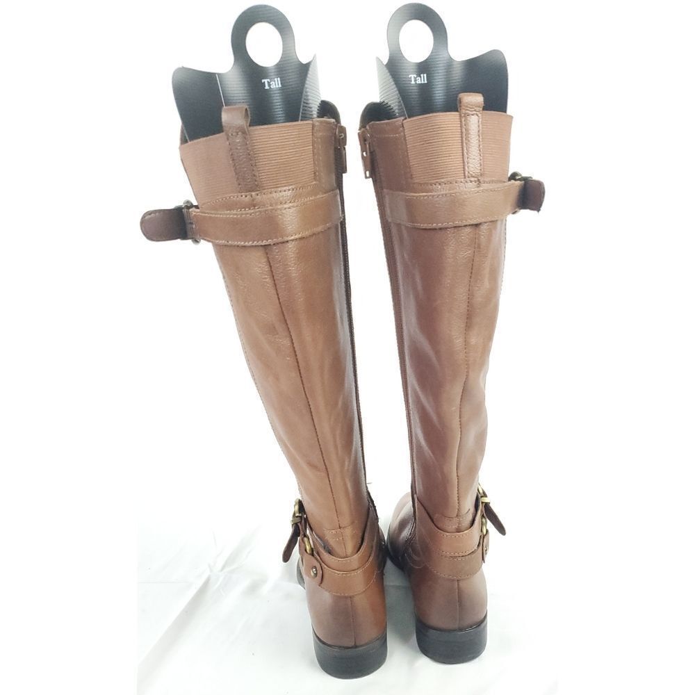 Naturalizer Brown leather low heel Boots w buckle top&ankle sz 6M inside zipper - Picture 9 of 15